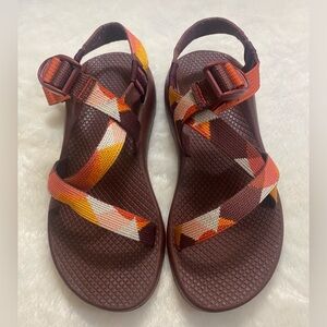 Chaco Orange and Brown Sandals
